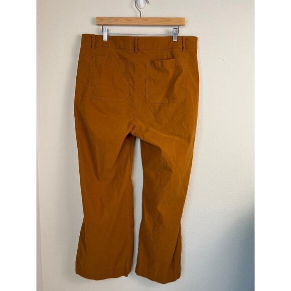 J.Crew Factory Women's High-rise patch-pocket wide-leg pant Burnt Sienna Size 34 - Picture 4 of 10